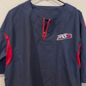 Baseball Cage Quarter Zip Jacket Pullover with Middle School Matchup Logo